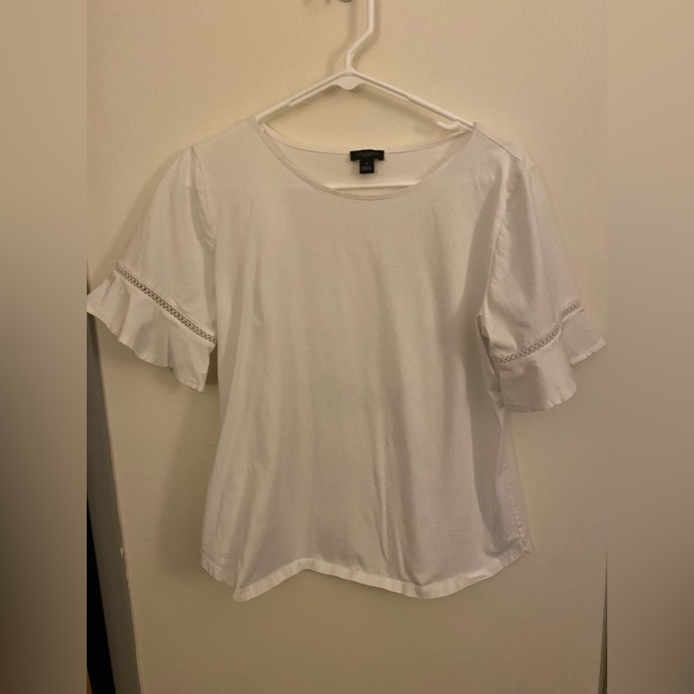 Ann Taylor white short sleeve